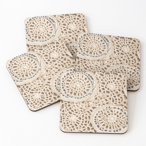 Item preview, Beige Boho Style Crochet Seamless Pattern designed and sold by aweartome.