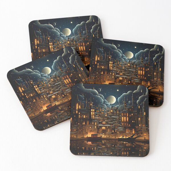 Item preview, Starry Skyscrapers: Surreal Night Scene designed and sold by Shirtastically.