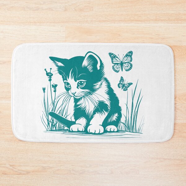 Item preview, blue kitty 2023 tileartwork designed and sold by tileartwork.