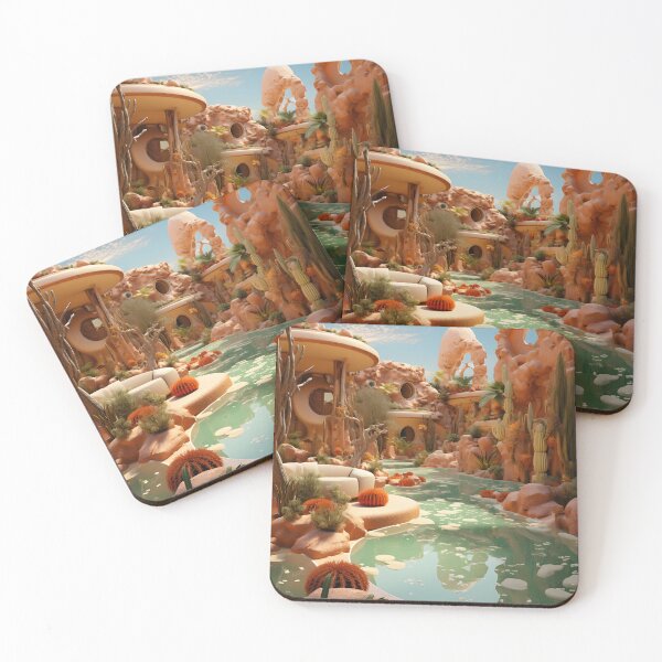 Item preview, Dune Delirium: Surreal Oasis Illustration designed and sold by Shirtastically.