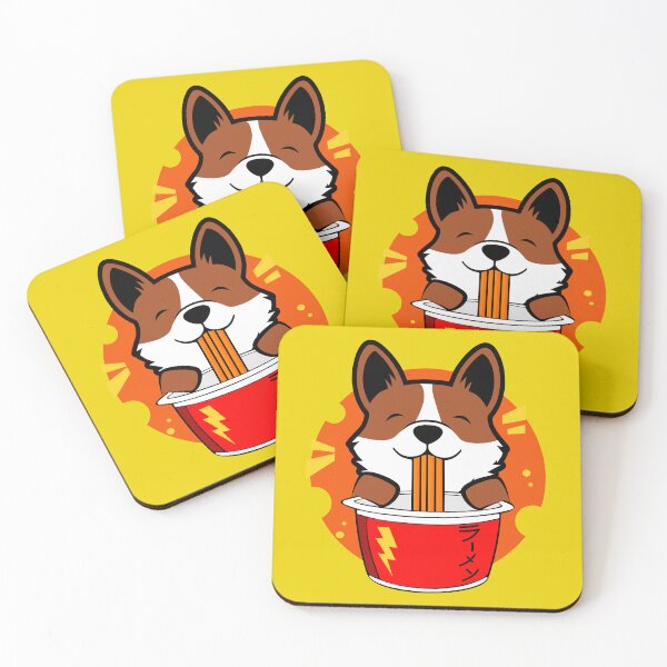 Item preview, Corgi Eating Ramen Noodle - Japanese Food designed and sold by FridPix.