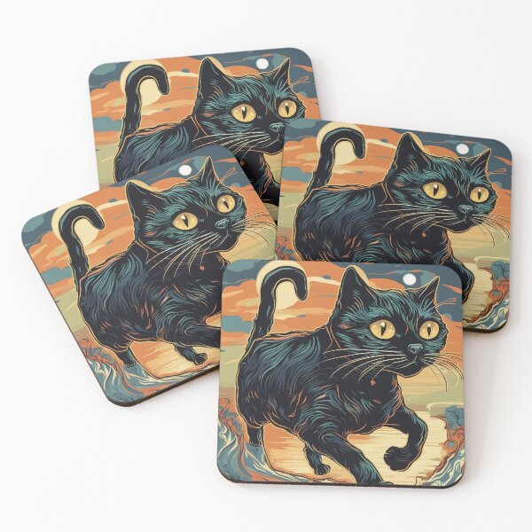 Item preview, Cursed Black Cat Running designed and sold by CutiePalace.