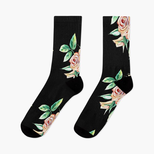 Item preview, Rosas de té sobre un fondo negro designed and sold by FlowerandDesing.