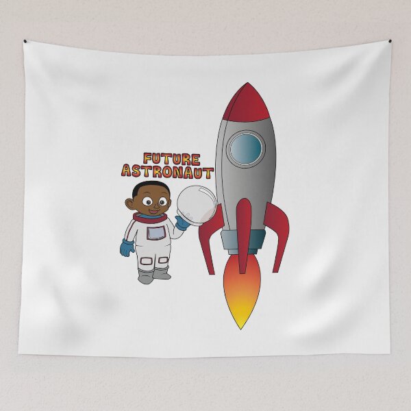 Item preview, 'Future Astronaut' with Rocket (Dark-Skinned boy) designed and sold by ThingsByNin.