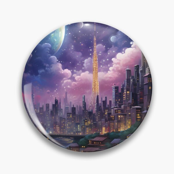 Item preview, Neon Nights: Surreal Cityscape Art designed and sold by Shirtastically.