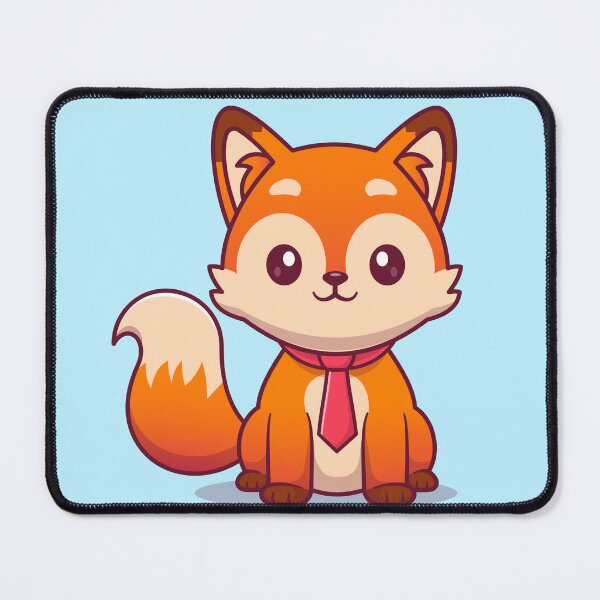 Item preview, Dapper Fox: Cute Fox Sitting with Tie Cartoon Vector designed and sold by hjian8219.