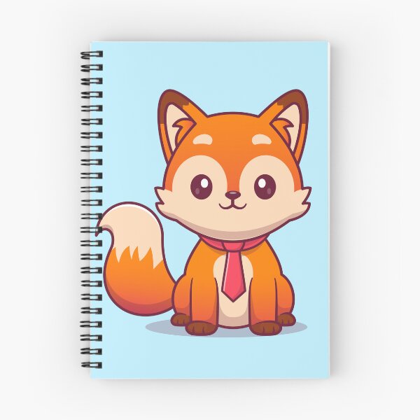 Item preview, Dapper Fox: Cute Fox Sitting with Tie Cartoon Vector designed and sold by hjian8219.
