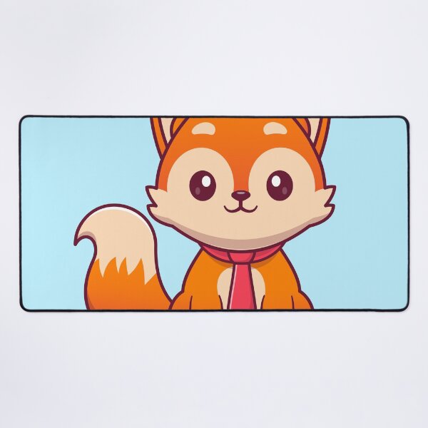 Item preview, Dapper Fox: Cute Fox Sitting with Tie Cartoon Vector designed and sold by hjian8219.