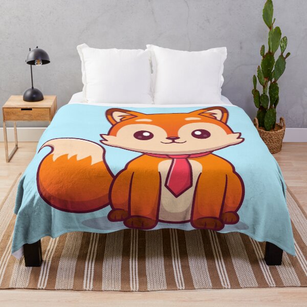 Item preview, Dapper Fox: Cute Fox Sitting with Tie Cartoon Vector designed and sold by hjian8219.