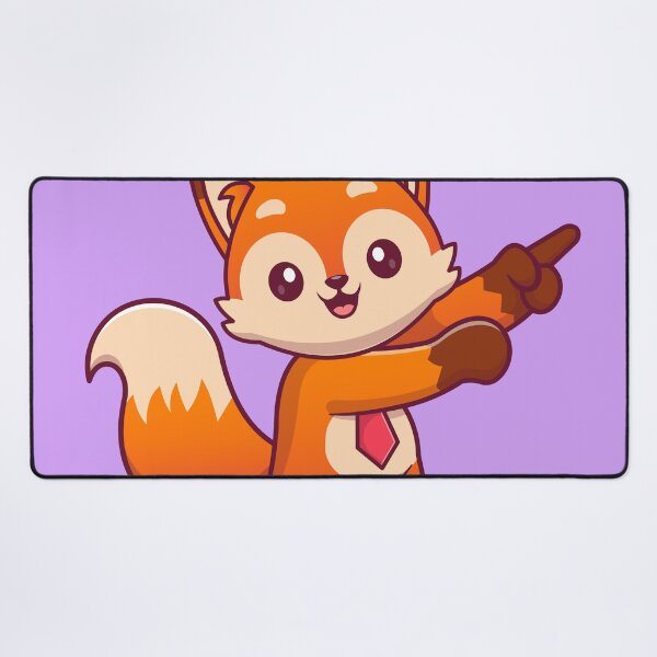 Item preview, Curious Fox: Cute Fox Pointing Finger Cartoon designed and sold by hjian8219.