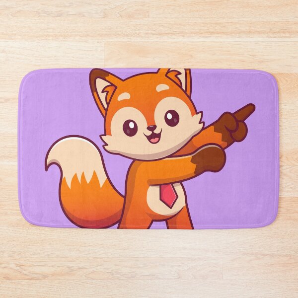 Item preview, Curious Fox: Cute Fox Pointing Finger Cartoon designed and sold by hjian8219.