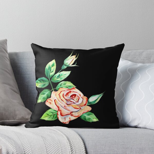 Aperçu de l'œuvre Roses de thé simples sur fond noir créée et vendue par FlowerandDesing.