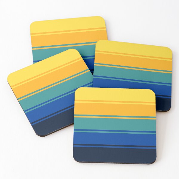 Item preview, Ombre Gradient Lines (Blue to Gold) designed and sold by MaidenofIron157.
