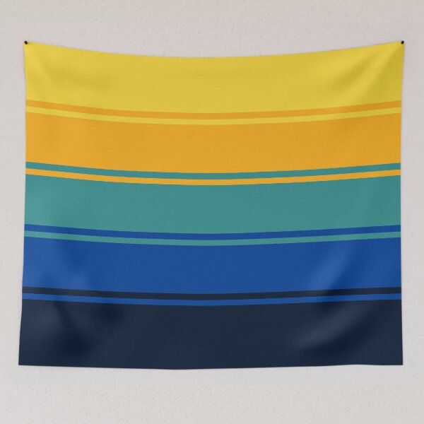 Item preview, Ombre Gradient Lines (Blue to Gold) designed and sold by MaidenofIron157.