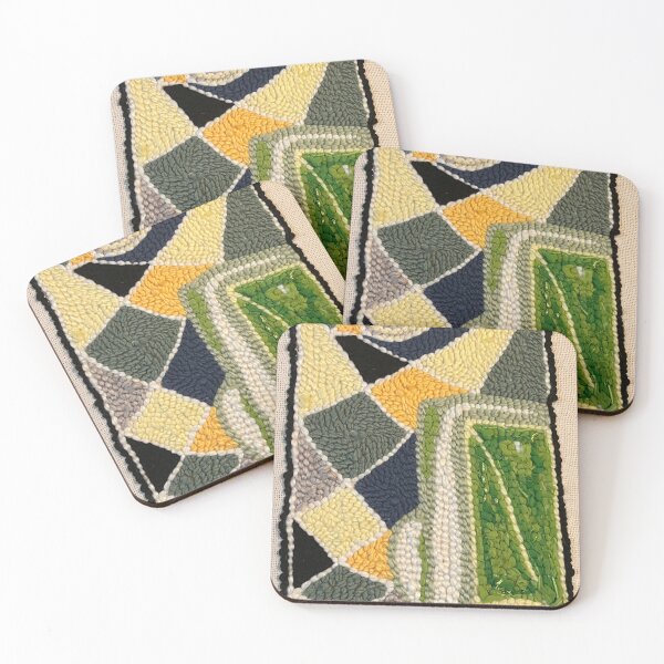 Item preview, Textile art punch rug designed and sold by JaJoFineArt.