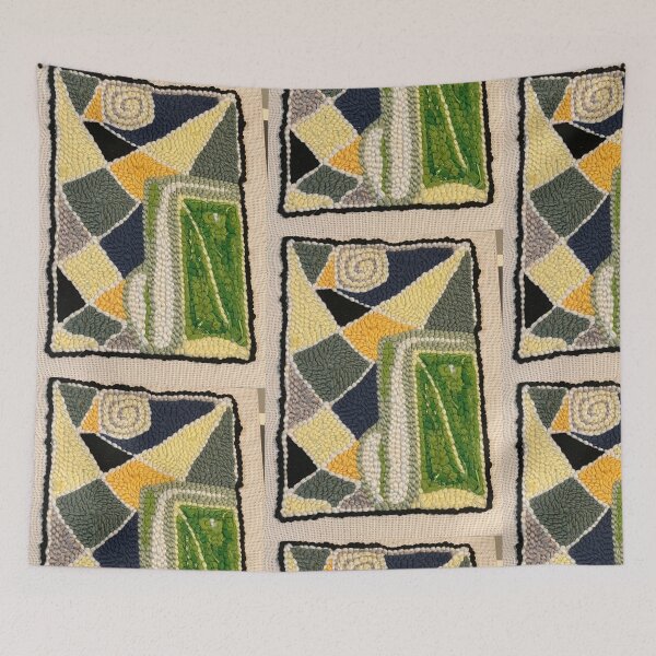 Item preview, Textile art punch rug designed and sold by JaJoFineArt.