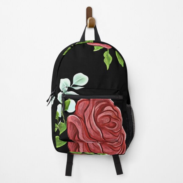 Item preview, Single painted red rose on black designed and sold by FlowerandDesing.