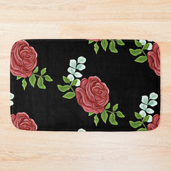 Item preview, Single painted red rose on black designed and sold by FlowerandDesing.