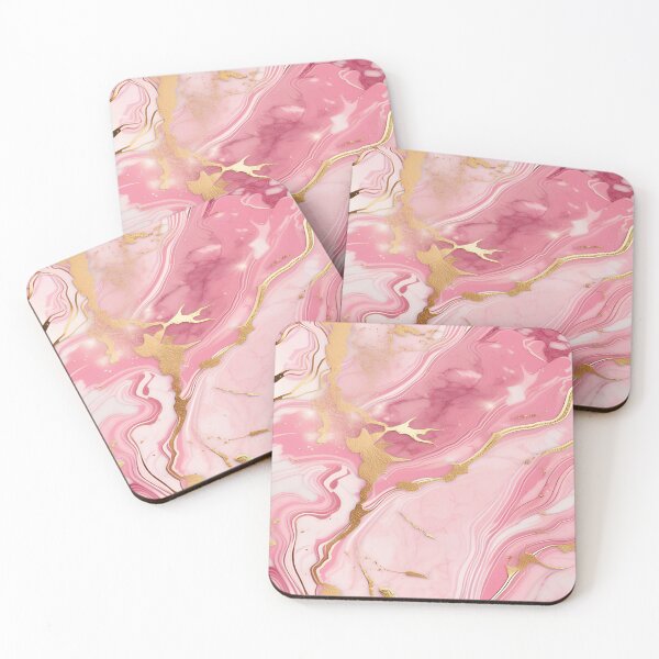 Item preview, Pink Marble and Flecks of Gold designed and sold by BirdsnStuff.
