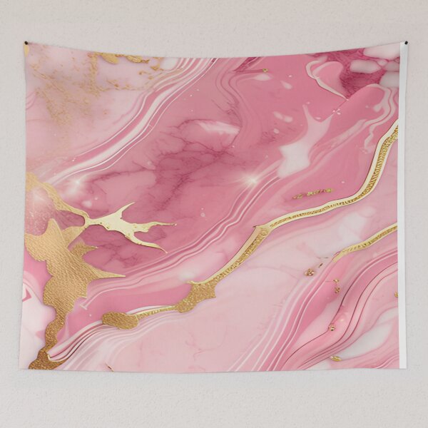 Item preview, Pink Marble and Flecks of Gold designed and sold by BirdsnStuff.