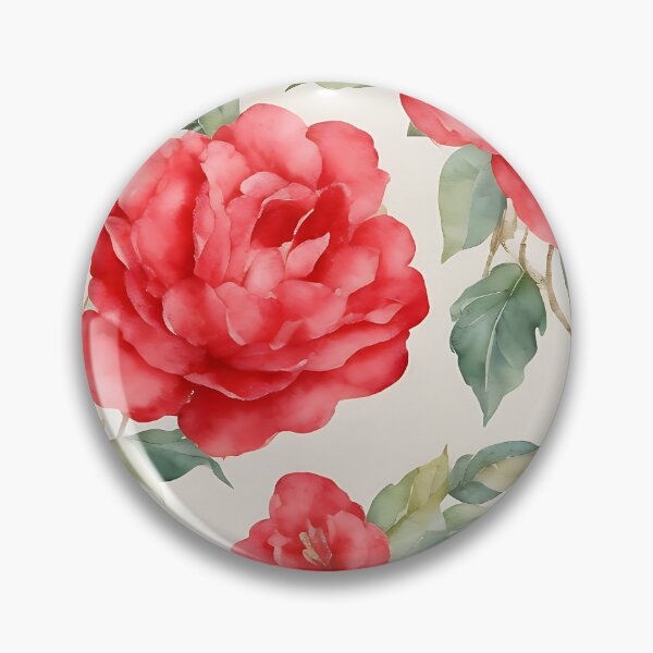 Item preview, Extremely detailed botanical watercolor floral seamless pattern Red,vector pink watercolor floral background designed and sold by teerapol24.
