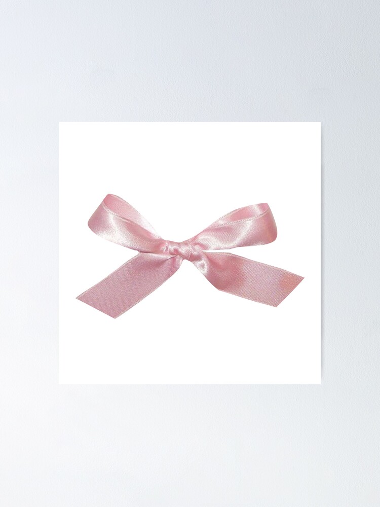 Poster pink ribbon and bow background 