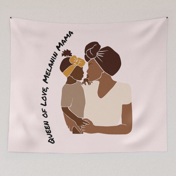Item preview, beautiful afro black woman and her beautiful daughter designed and sold by womenandflowers.