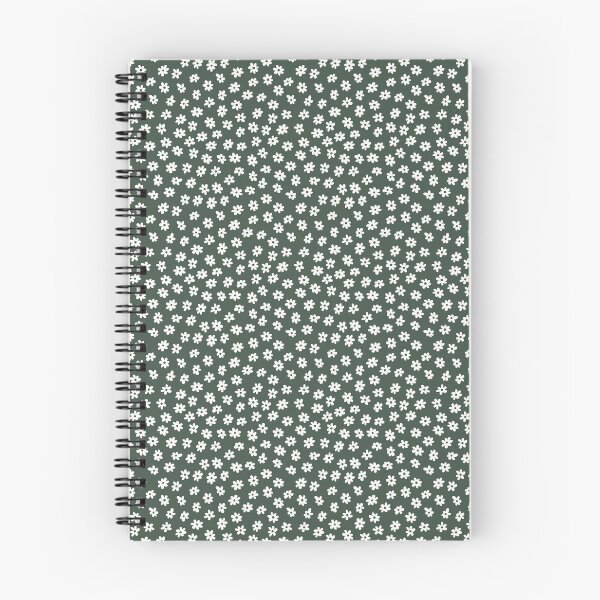 Item preview, MINI MICRO FLOWERS DARK GREEN DITSY DAISY PRAIRIE BOHO RETRO designed and sold by blomastudios.