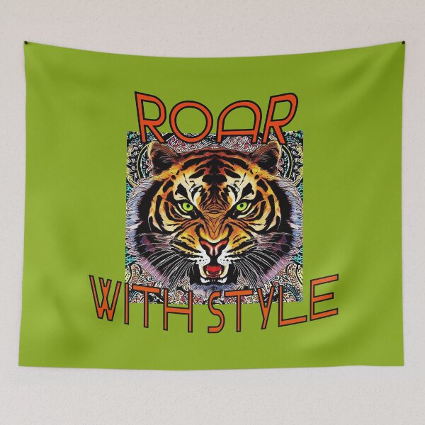 Item preview, Roar with style-  Tiger Face Shirt- Tiger Tshirt designed and sold by Thehobbiehouse.