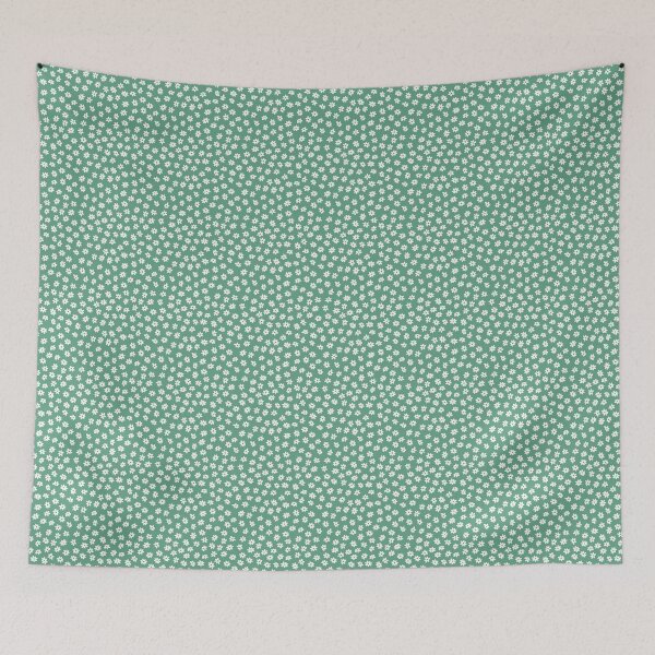 Item preview, MINI MICRO FLOWERS JADEITE GREEN DITSY DAISY PRAIRIE BOHO RETRO designed and sold by blomastudios.