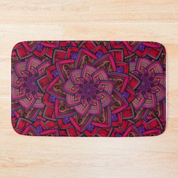 Item preview, Vivid Purple Red Floral Mandala designed and sold by Kristi Duggins.