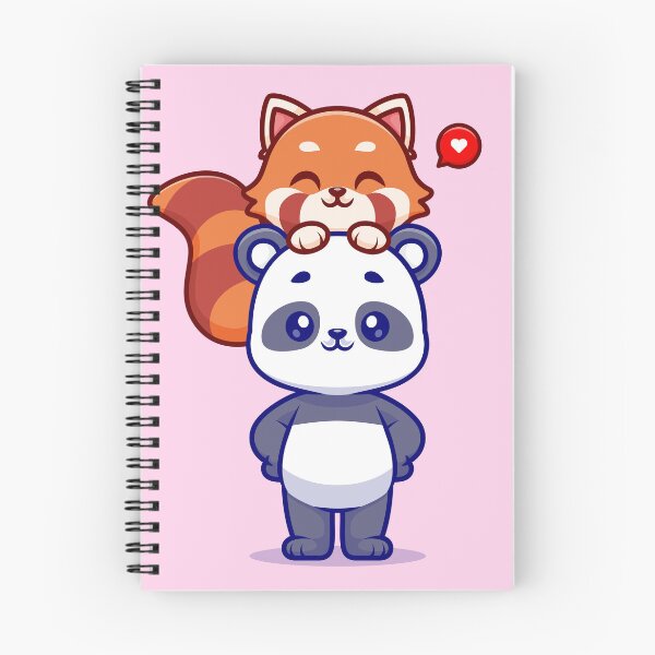 Item preview, Playful Pandas: Cute Panda Playing with Red Panda Cartoon designed and sold by hjian8219.