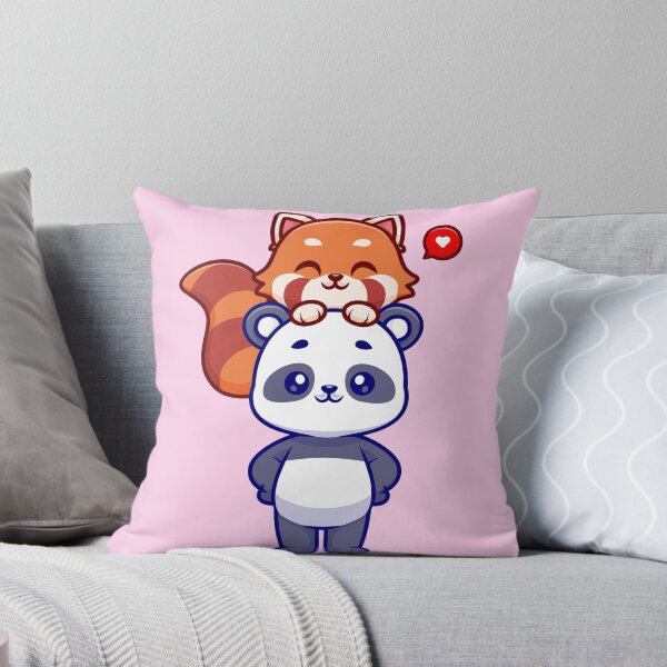 Item preview, Playful Pandas: Cute Panda Playing with Red Panda Cartoon designed and sold by hjian8219.