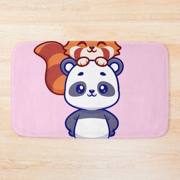 Item preview, Playful Pandas: Cute Panda Playing with Red Panda Cartoon designed and sold by hjian8219.