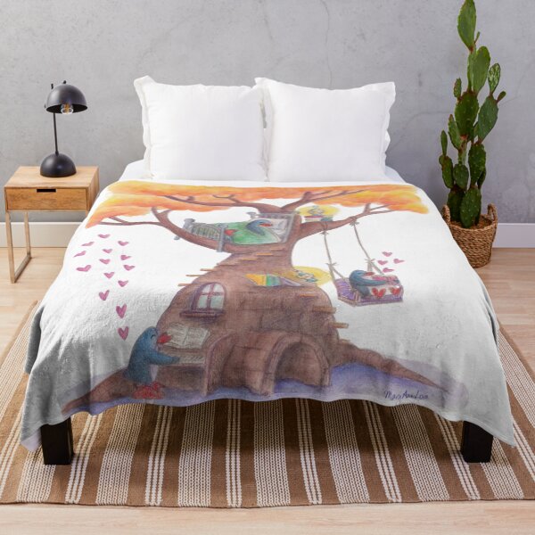 Item preview, Three penguins dreaming in their whimsical Dream Tree home. designed and sold by PenguinGirl-Art.