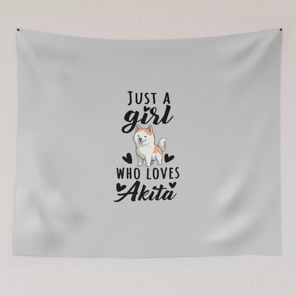 Item preview, Just A Girl Who Loves Akita, Adorable Akita Design Quote for Girls designed and sold by MysteriousJ.