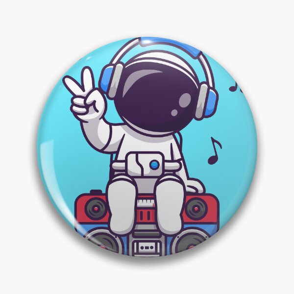 Item preview, Cosmic Beats: Cute Astronaut Grooving with Boombox designed and sold by hjian8219.