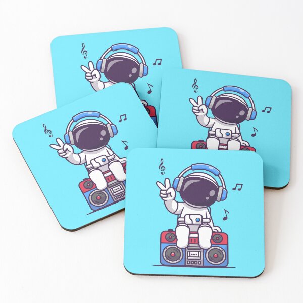 Item preview, Cosmic Beats: Cute Astronaut Grooving with Boombox designed and sold by hjian8219.