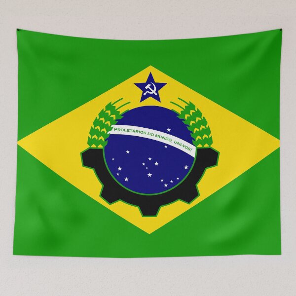 Item preview, Communist Brazil Flag designed and sold by ginwithinreach.