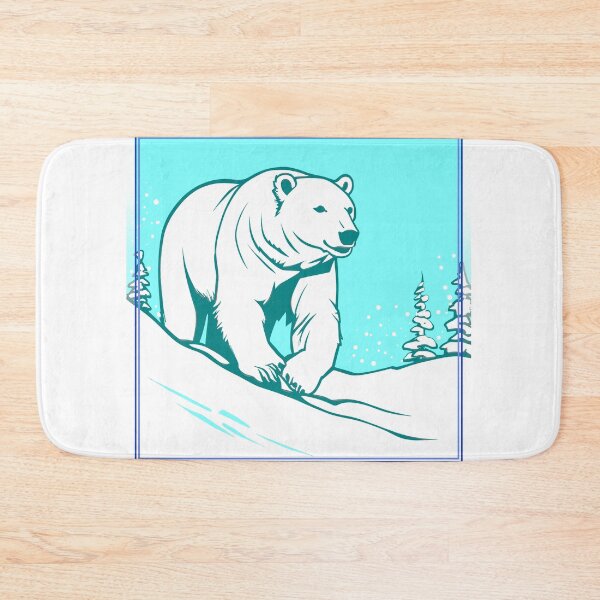 Item preview, blue white polarbear 2023 tileartwork designed and sold by tileartwork.