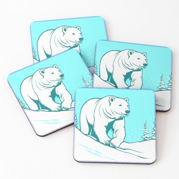 Item preview, blue white polarbear 2023 tileartwork designed and sold by tileartwork.