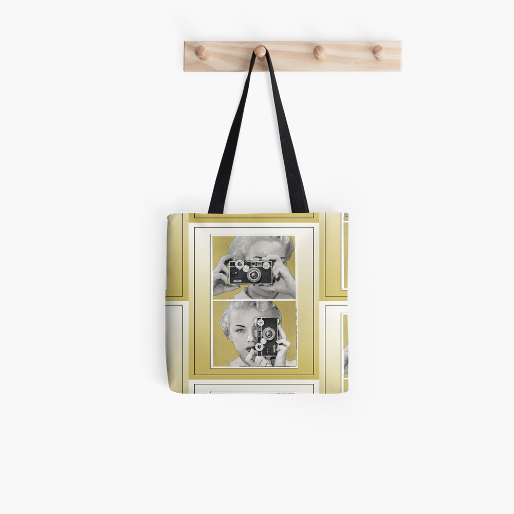 Woman with Argus Camera - Vintage Color Graphic Tote Bag