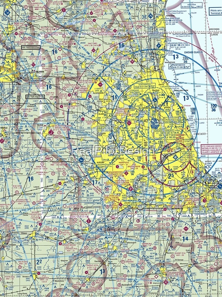 "Chicago Sectional Aeronautical Chart" iPhone Case for Sale by