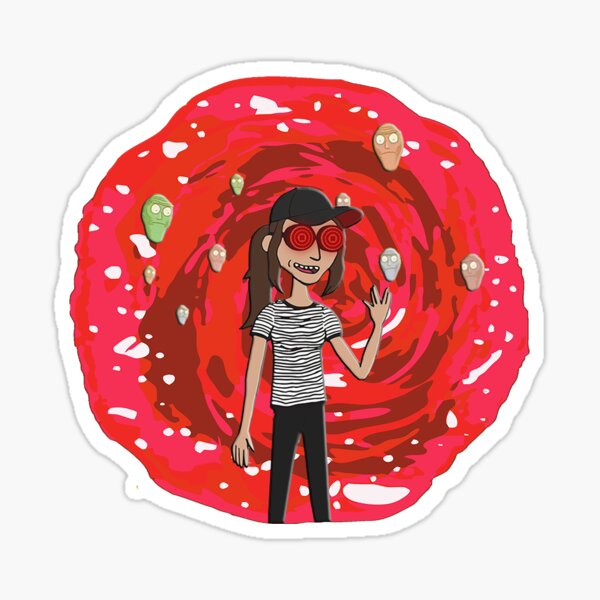 Item preview, Rezz Space MoM – Aufkleber mit Rick- und Morty-Motiv designed and sold by RaviForm.
