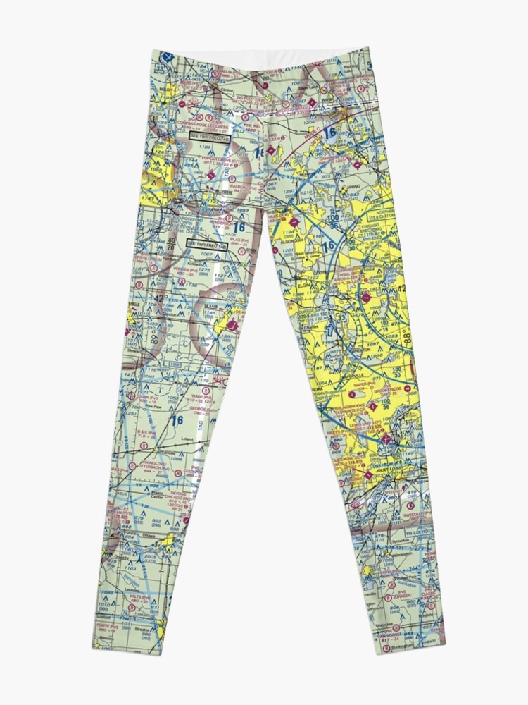 Alternate view of Chicago Sectional Aeronautical Chart Leggings