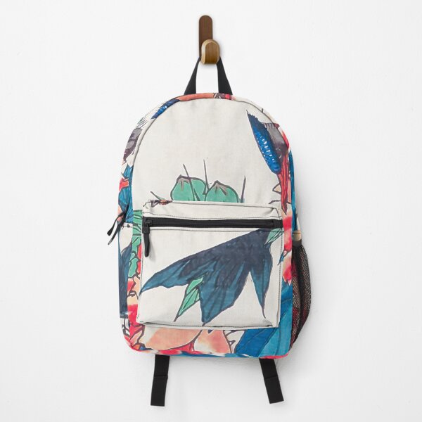 Item preview, Swallows and Kingfisher with Rose Mallows - Vintage Japanese Artwork designed and sold by HistorySimple.