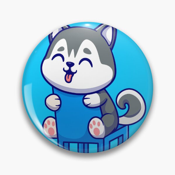 Item preview, Chill Canine Vibes: Cute Siberian Husky Sitting on Chair designed and sold by hjian8219.