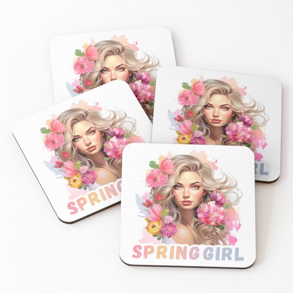 Item preview, Spring Girl with flowers designed and sold by miciana1417.
