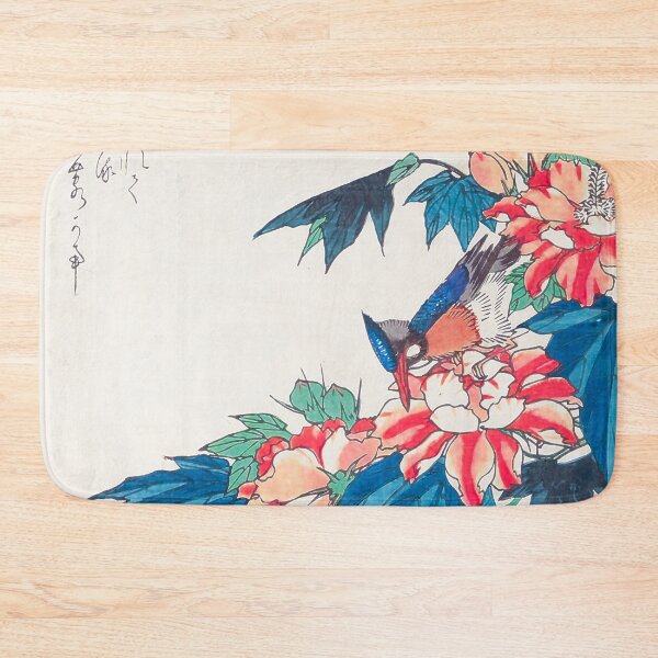 Item preview, Swallows and Kingfisher with Rose Mallows - Vintage Japanese Artwork designed and sold by HistorySimple.