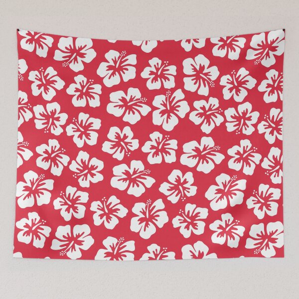Item preview, BIG HIBISCUS RETRO HAWAIIAN ALOHA RED designed and sold by blomastudios.